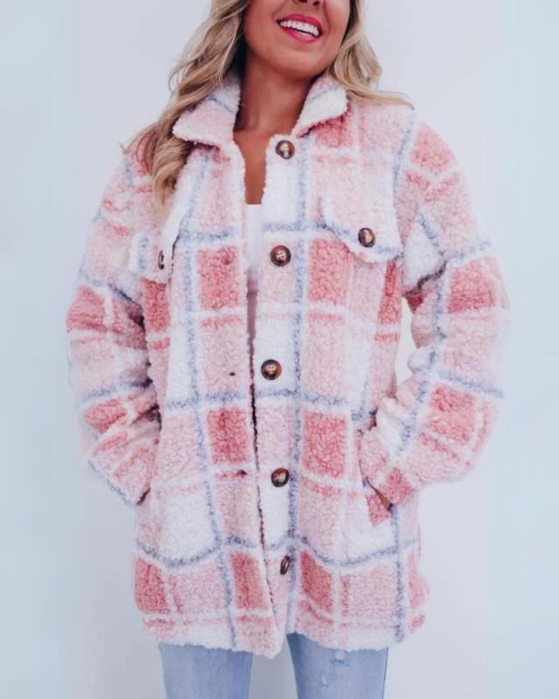 Norma | Fleece Plaid Jacket