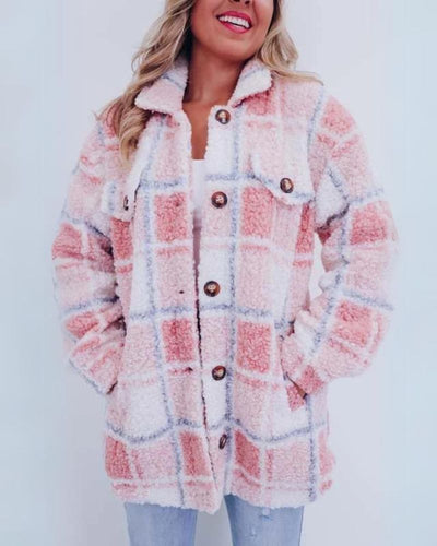 Norma | Fleece Plaid Jacket