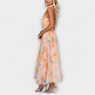 Ofelia | Watercolor Print Maxi Dress