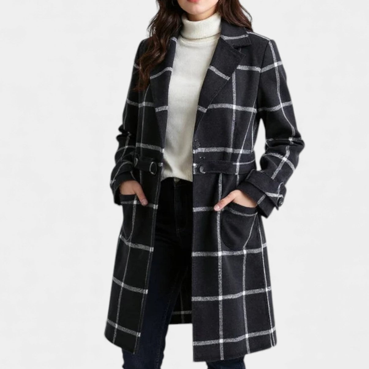 Emma™ - CLASSIC PLAID WINTER TRENCH COAT