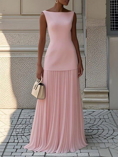 Lavish | Sleeveless Pleated Maxi Dress