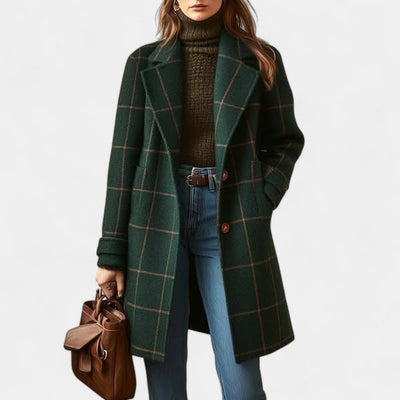 Emma™ - CLASSIC PLAID WINTER TRENCH COAT