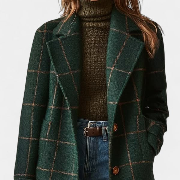 Emma™ - CLASSIC PLAID WINTER TRENCH COAT