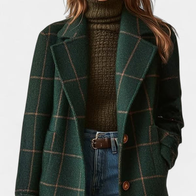 Emma™ - CLASSIC PLAID WINTER TRENCH COAT